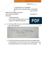 Probability and Statistics Paper Winter19 Solution