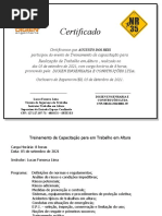 Modelo de Certificado de NR 35 | PDF