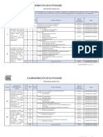 Calendarizacio de Actividades Herramientas Virtuales Para El Aprendizaje