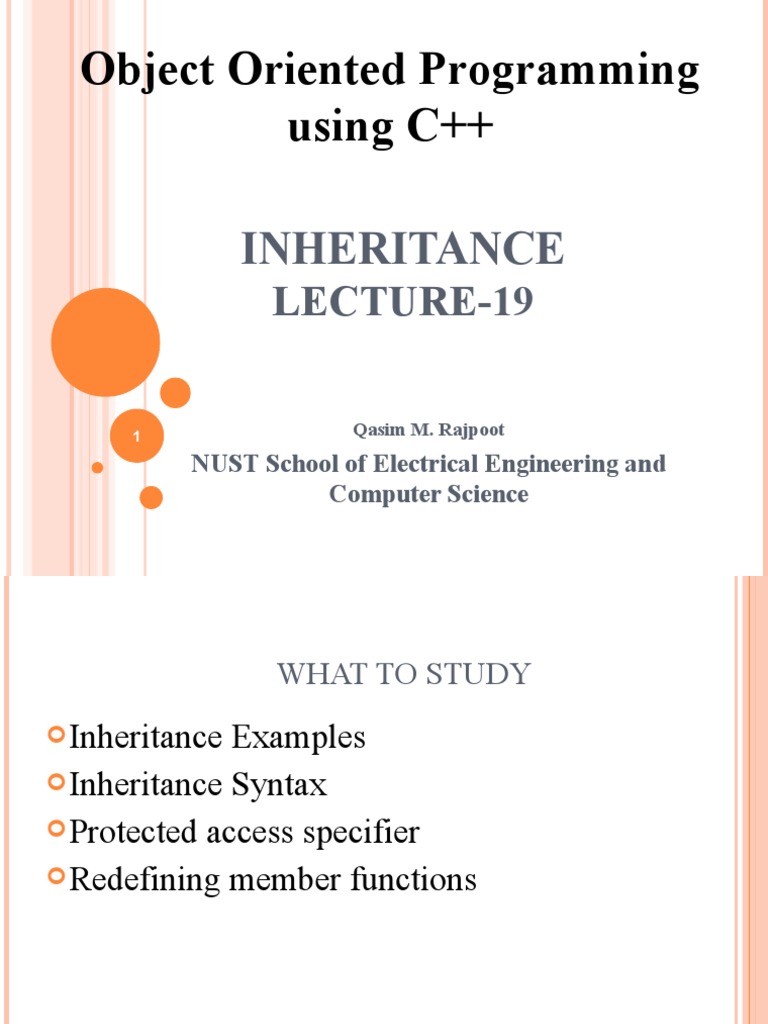 Understanding Inheritance in C++ | PDF | Inheritance (Object Oriented ...