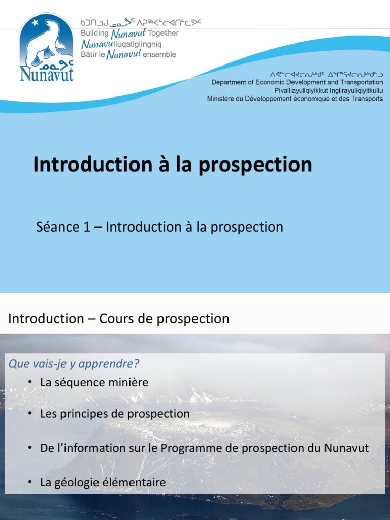 Introduction à la prospection minière | PDF | Exploitation minière ...