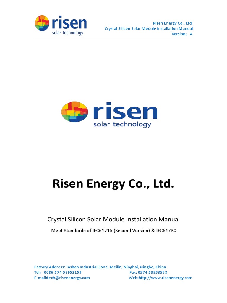 Solar Module Installation Guide | PDF | Photovoltaics | Solar Panel