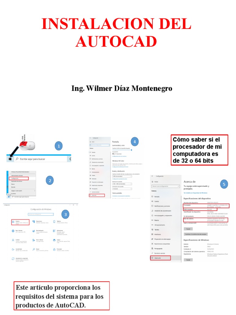 Requisitos para Instalar El Autocad PDF
