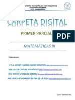 Carpeta Digital Matematicas III PDF