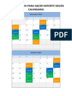 CRONOGRAMA PARA HACER DEPORTE SEGÚN CALENDARIO