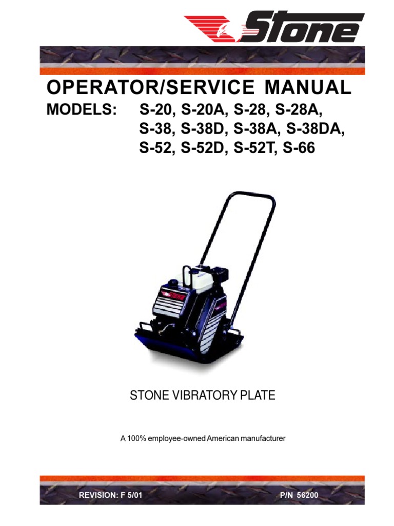 Stone Plate Compactor Operator's Manual English | PDF | Belt ...