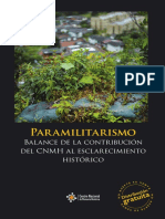 CNMH - Paramilitarismo - Balance de La Contribución Del CNMH