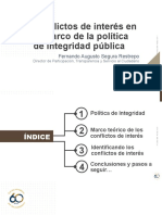 Conflictos interés política integridad