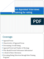 Performance Appraisal Interviews & Training For Rating