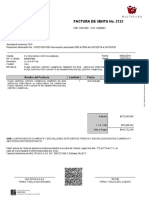 Factura de Venta No. 2123: Multiplika S.A.S