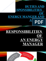 Duties and Responsibilities of Energy Manger and Auditor