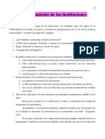 El Conocimiento de Las Instituciones