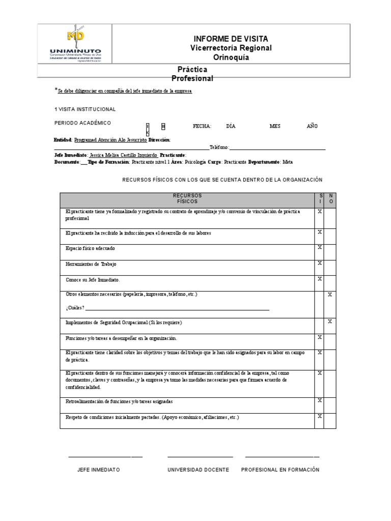 Informe de Visita Practica Profesional Marcela PDF
