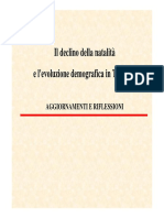 Il Declino Della Natalità in Trentino e in Italia