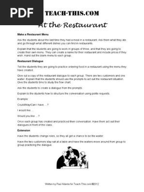 At the Restaurant