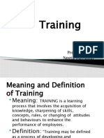 Training: Presented by Neetu Kumawat