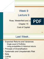 Week 9: Ross, Westerfield and Jordan 7e Cost of Capital