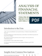 Analysis of Finanacial Statements: Term Project Presentation Mitchell'S Fruit Farm