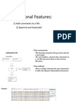 Additional Features:: 1) Add Comments To A File 2) Spectral and Head Plot