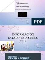 Informacion Estadistica Censo 2018 Jeidy