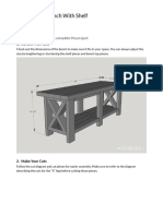 DIY Rustic X Bench With Shelf
