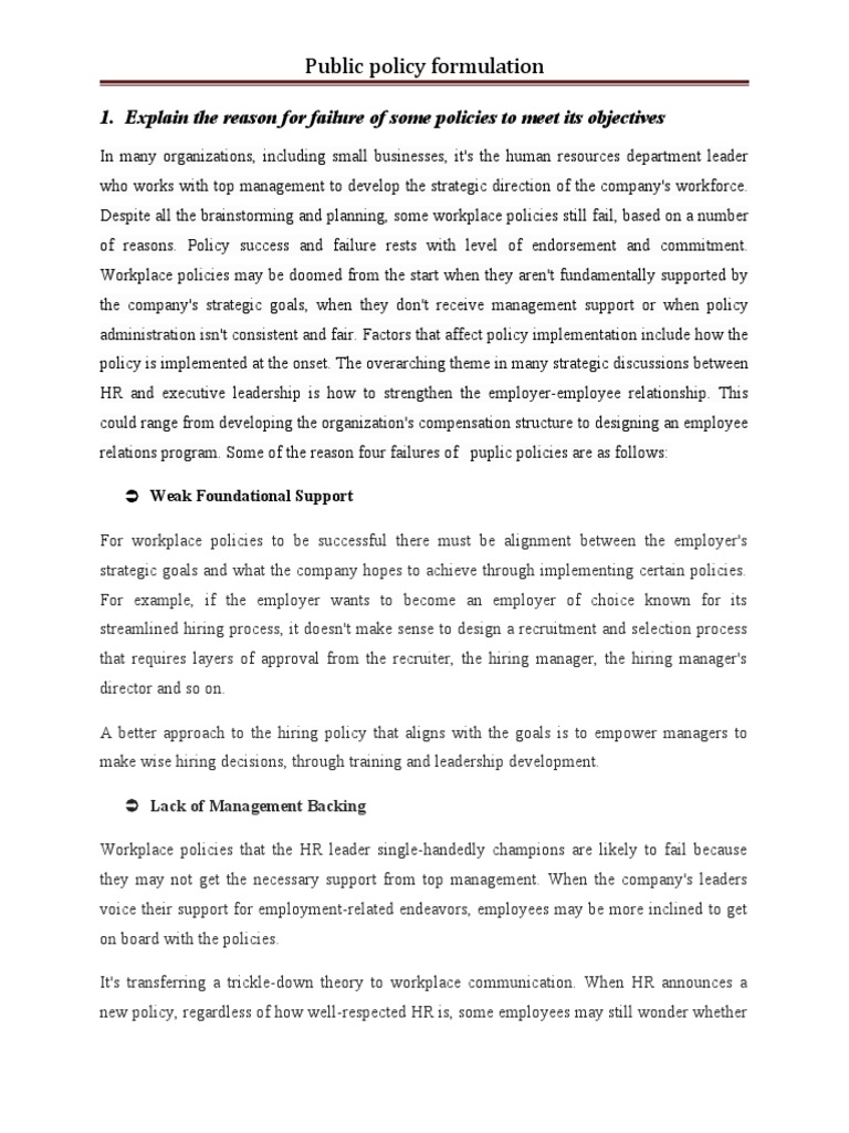 Challenges in Public Policy Formulation | PDF | Policy Analysis | Analysis