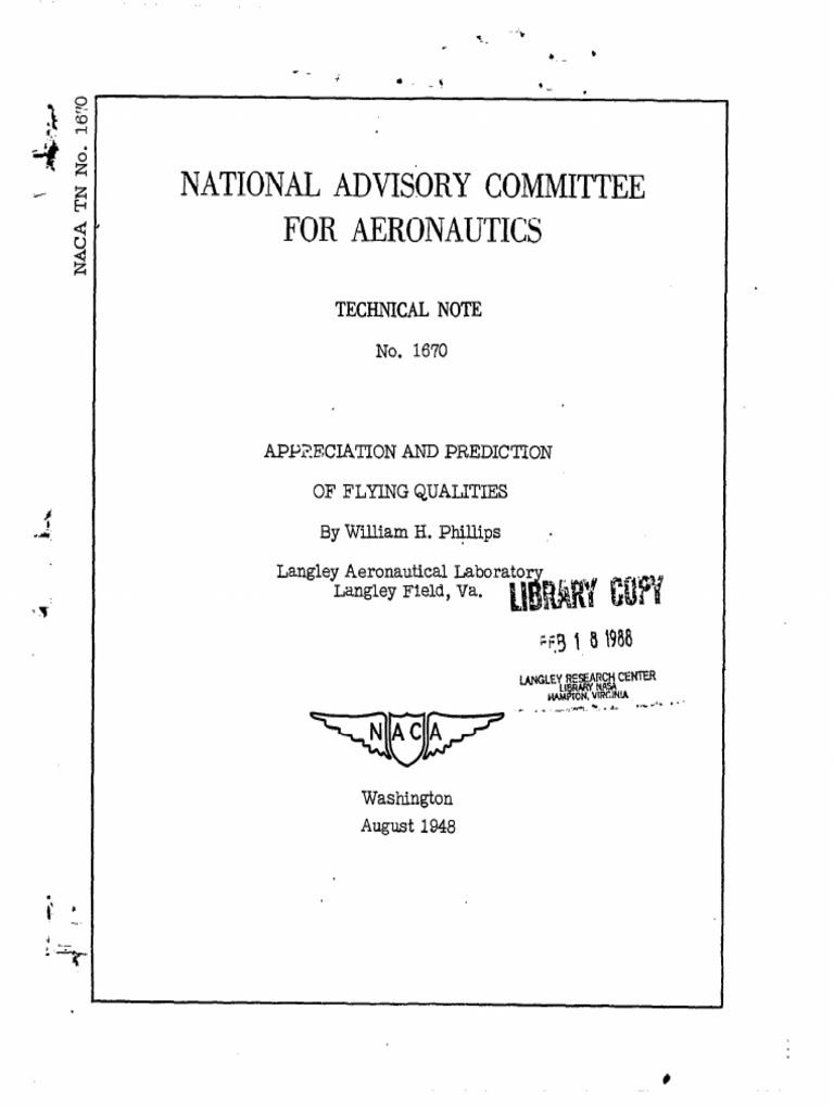 Naca Tn 1670 Pdf Aileron Motion Physics
