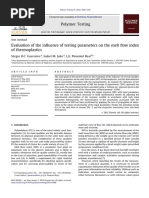 Evaluation of The Influence of Testing Parameters On The Melt Flow Index of Thermoplastics