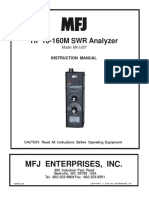 HF 10-160M SWR Analyzer: MFJ Enterprises, Inc