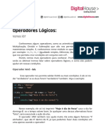 Operadores Lógicos AND, OR e NOT em JavaScript