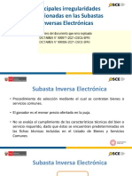 Principales Irregularidades Cuestionadas en Las Subastas Inversas Electrónicas