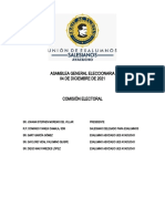 Reglamento Electoral para La Asamblea General Eleccionaria Ues Ayacucho - Diciembre 2021