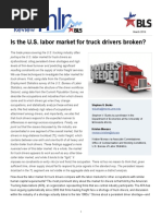 BLS: Is The US Labor Market For Truck Drivers Broken?