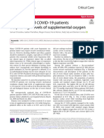 Non-Intubated COVID-19 Patients Despite High Levels of Supplemental Oxygen