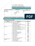 Tucson 2008 G 2.7 Brake System Specs and Troubleshooting