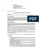 Auto Que Declara Consentida La Sentencia