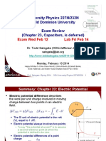 Old Dominion University Physics 227N/232N Exam Review