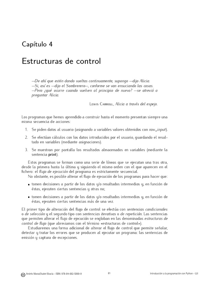 Estructuras de control en Python | PDF | Flujo de control | Error de ...