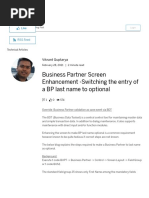 Business Partner Screen Enhancement - Switching The Entry of A BP Last Name To Optional