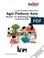 Agri-Fishery Arts: Module 15: Marketing Raised or Cultured Fish