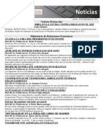 Monitoreo Ministerio de Relaciones Exteriores, Jueves 16 de Septiembre de 2021