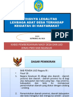 Legalitas Lembaga Adat Desa