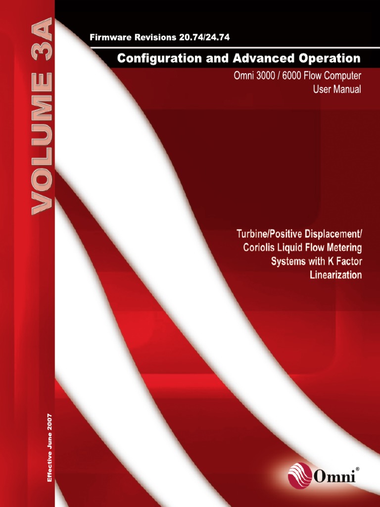 Configuration and Advanced Operation: Omni 3000 / 6000 FL Ow Comput Er ...