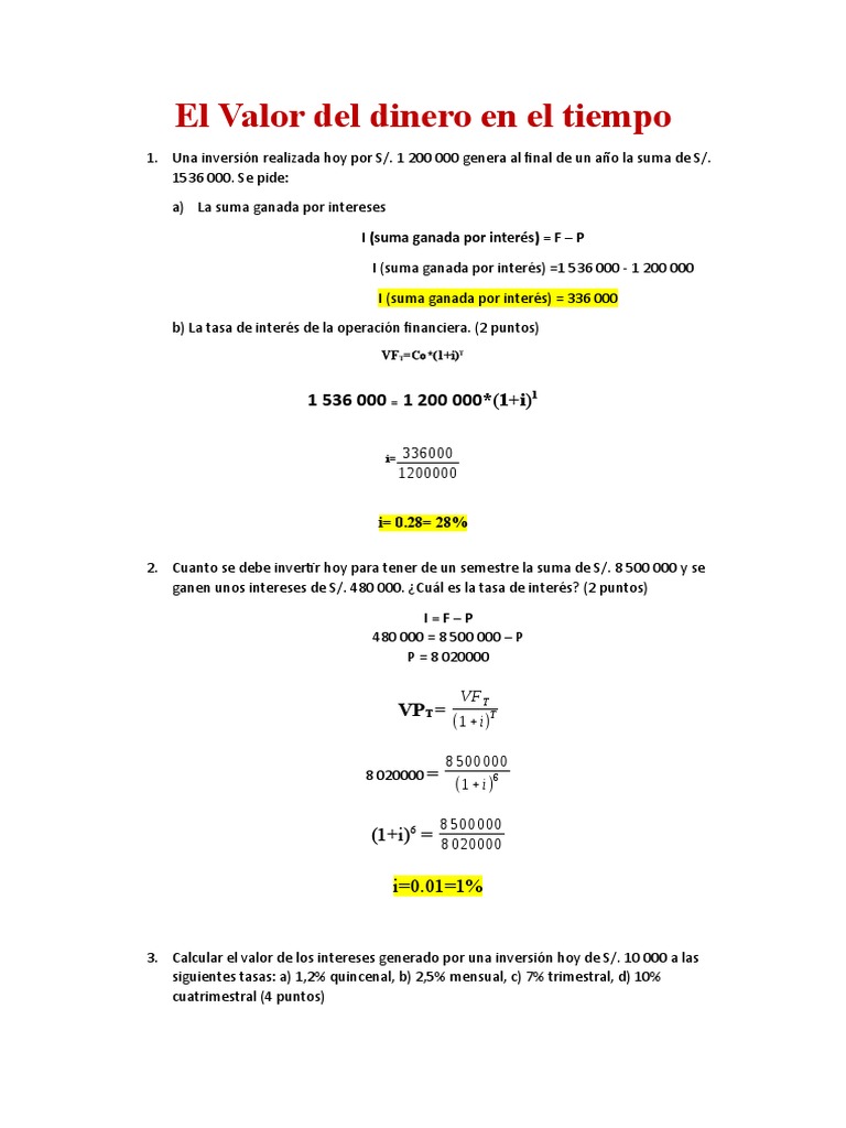Rentabilidad y tasas de interés en inversiones | PDF | Economias | Dinero