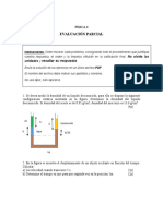 Física 2: Evaluación parcial de 5 problemas de termodinámica y mecánica