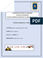 Práctica Dilatación y Calor