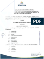 2681 14-05-2019 Dispoe Sobre Os Principios Basicos a Organizacao e Estrutura Organica Da Prefeitura Municipal