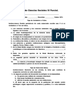 Examen de Ciencias Sociales III Parcial