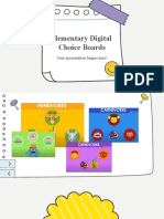 Elementary Digital Choice Boards - by Slidesgo