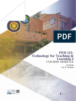 PED 121: Technology For Teaching & Learning 2: Course Module